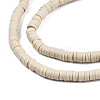 Flat Round Handmade Polymer Clay Bead Spacers CLAY-R067-4.0mm-02-2