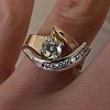 Brass Micro Pave Clear Cubic Zirconia Finger Rings FS-WG8456F-02-1