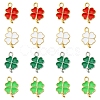16Pcs 4 Colors Rack Plating Alloy Enamel Pendants ENAM-FS0001-76-1