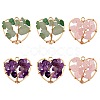 6Pcs 3 Styles Natural Gemstone Pendants FIND-SZ0002-70-1