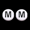 Opaque White Acrylic European Beads AC-CBA3BDD-01M-1