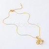 3Pcs Stainless Steel Crystal Rhinestone Flower Pendant Necklaces for Women LR1845-3