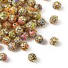 Brass & Alloy & Rhinestone Enamel Beads RB-CBA973B-11A-G-1