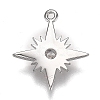 Eco-Friendly Brass Micro Pave Clear Cubic Zirconia Pendants X-ZIRC-H106-02P-2
