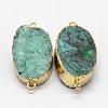 Electroplated Natural & Dyed Druzy Agate Links connectors G-N0168-018B-2