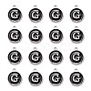 Platinum Plated Alloy Charms X-ENAM-S118-02G-P-2