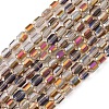 Electroplate Glass Beads Strands EGLA-D031-01W-1