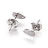 Non-Tarnish 304 Stainless Steel Stud Earring Findings for Dangle Charms STAS-L216-05B-P-1