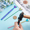 3Pcs 3 Style Stainless Steel Fishtail Bangle Blank Strips FIND-UN0001-96MC-4