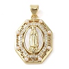Brass Micro Pave Clear Cubic Zirconia Pendants KK-Q813-16C-G-1