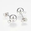 Non-Tarnish 201 Stainless Steel Ball Stud Earring Post STAS-F088-01P-2