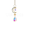 Glass Teardrop/Star Prisms Suncatchers Hanging Ornaments G-PW0004-72C-1