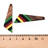 Jamaican Colour Epoxy Resin & Walnut Wood Pendants RESI-N039-122I-3