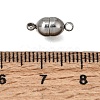 304 Stainless Steel Magnetic Clasps with Loops STAS-F365-04P-3