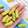 Opaque Crackle Acrylic Beads MACR-S372-001N-001-5
