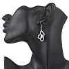 304 Stainless Steel Musical Note Dangle Earrings EJEW-MZ00619-3