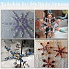 15Pcs 3 Styles Christmas Snowflake Iron Wire Forms IFIN-YW0003-99-6