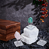 Square Acrylic Display Stands for Raw Stone Mineral ODIS-WH0028-97-4