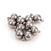 Tarnish Resistant 201 Stainless Steel Magnetic Clasps with Loops STAS-L244-10B-P-1