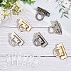 6Pcs 3 Colors Zinc Alloy Bag Twist Lock Accessories AJEW-UN0001-77-2
