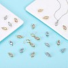 40Pcs 2 Colors Alloy Cubic Zirconia Pendants JX645A-5