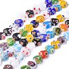 Heart Handmade Millefiori Glass Beads Strands LK-R004-65-1