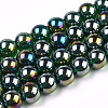 Electroplate Transparent Glass Beads Strands GLAA-T032-T4mm-AB22-1