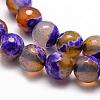 Natural Fire Crackle Agate Bead Strands G-K166-06F-8mm-08-3