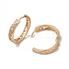 Brass Micro Pave Cubic Zirconia Hoop Earrings for Women EJEW-M238-30KCG-2