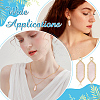 4Pcs Hexagon Natural Rose Quartz Faceted Pendants KK-BC0015-62B-G-5