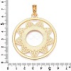 Plating Alloy Pendant Cabochon Settings PALLOY-T090-16G-3