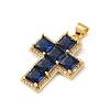 Brass Pave Cubic Zirconia Pendants CU-CBA03AF-17G-01-2