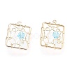 Brass Pendants KK-F755-25G-NF-2