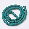 Flat Round Handmade Polymer Clay Bead Spacers CLAY-R067-3.0mm-07-1