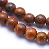 Natural Wood Beads Strands X-WOOD-P011-06-6mm-6
