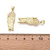 Religion Brass Micro Pave Clear Cubic Zirconia Pendants KK-N287-46I-G-3