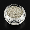 Color Plated DIY 3D Nail Art Decoration Mini Glass Beads MRMJ-R038-E01-1