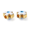 Golden Tone Brass Enamel Beads KK-E048-01G-01-3