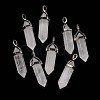 Natural Quartz Crystal Double Terminated Pointed Pendants X-G-F295-04G-3