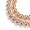 Electroplate Non-magnetic Synthetic Hematite Bead Strands G-Q466-3mm-04-2