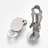 Tarnish Resistant 304 Stainless Steel Clip-on Earring Findings STAS-T045-33A-P-3
