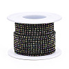 Electrophoresis Iron Rhinestone Strass Chains CHC-Q009-SS12-B10-3
