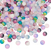 200Pcs 10 Colors Crackle Glass Beads Strands GLAA-TA0003-31C-3