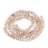 AB Color Plated Transparent Glass Rondelle Beads Strands EGLA-T029-4mm-10D-2