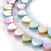Electroplated Natural Freshwater Shell Beads Strands SHEL-N026-170-3