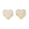 Rack Plating Brass Micro Pave Cubic Zirconia Slide Charms CU-CBA01AA-27G-1
