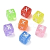Spray Painted Transparent Acrylic Beads MACR-K365-07X-1