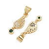 Brass Micro Pave Cubic Zirconia Pendants KK-C132-16G-2