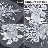 3D Flower Polyester Embroidery Sew on Flower Appliques PATC-WH0008-24A-7