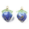 Handmade Epoxy Resin Flower Pendants X-KY-S163-103A-2